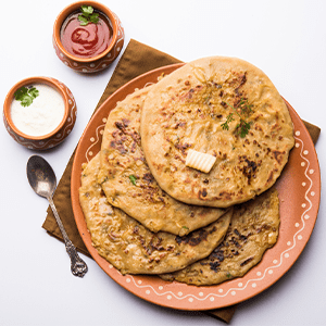 Aloo Paratha With Dal Makhani